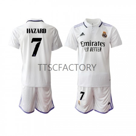 Billiga Fotbollströjor Real Madrid Eden Hazard 7 Barn Hemma tröja 2022/23 Kortärmad